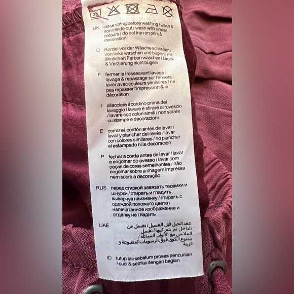 edc Since 98 womens maroon Drawstring Casual button hem pants w/pocket|SZ:32 Reg - Picture 13 of 16